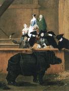 Pietro Longhi exhibition of a rhinoceros at venice Germany oil painting artist